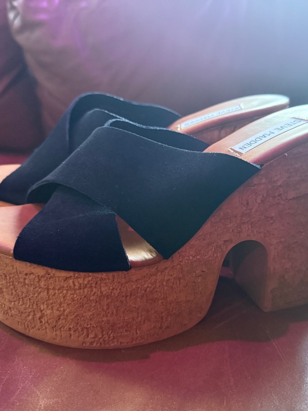 Steve Madden Saffron Suede Platform Sandals